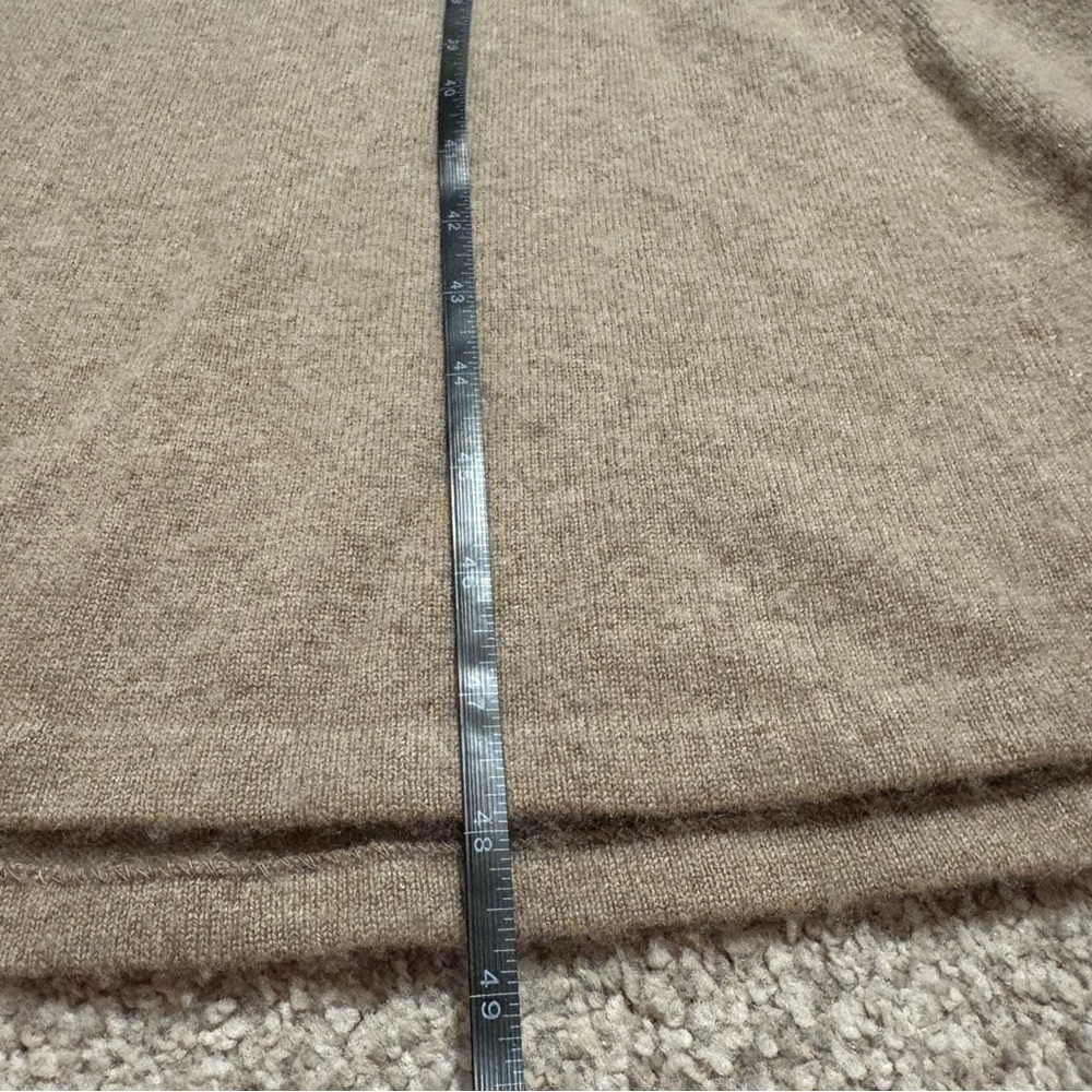 Ralph Lauren 100% Cashmere Turtleneck Sweater Dress Midi Long Sleeve Tan Brown - Picture 7 of 10